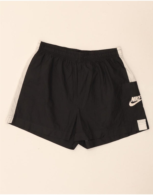 Damskie spodenki sportowe Nike Graphic UK 16, duże, czarne, z blokami kolorów, poliestrowe