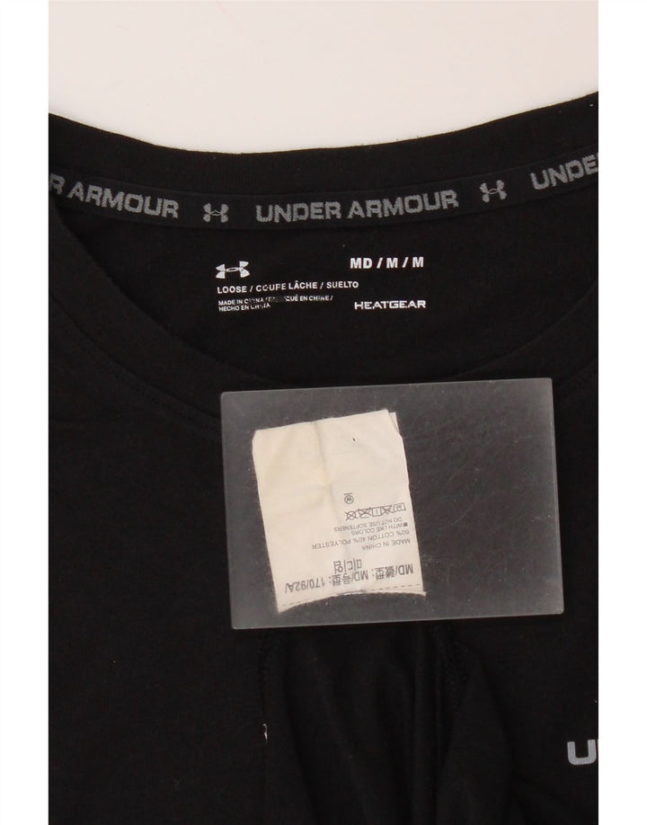 Męska koszulka Under Armour Heat Gear Top, średnia, czarna, bawełniana