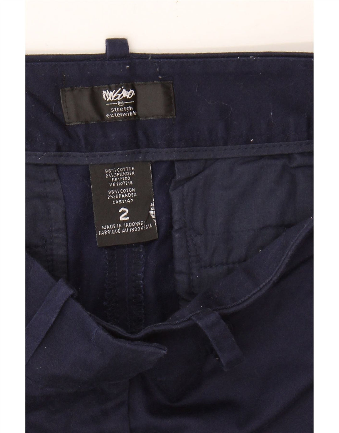 MOSSIMO Womens Chino Shorts US 2 XS W30 Navy Blue Cotton Vintage Mossimo and Second-Hand Mossimo from Messina Hembry 
