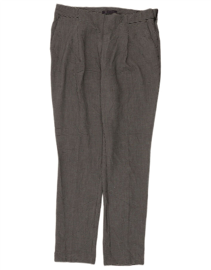 Damskie spodnie Chino Marks & Spencer UK 12 Medium W32 L29 Czarna kratka