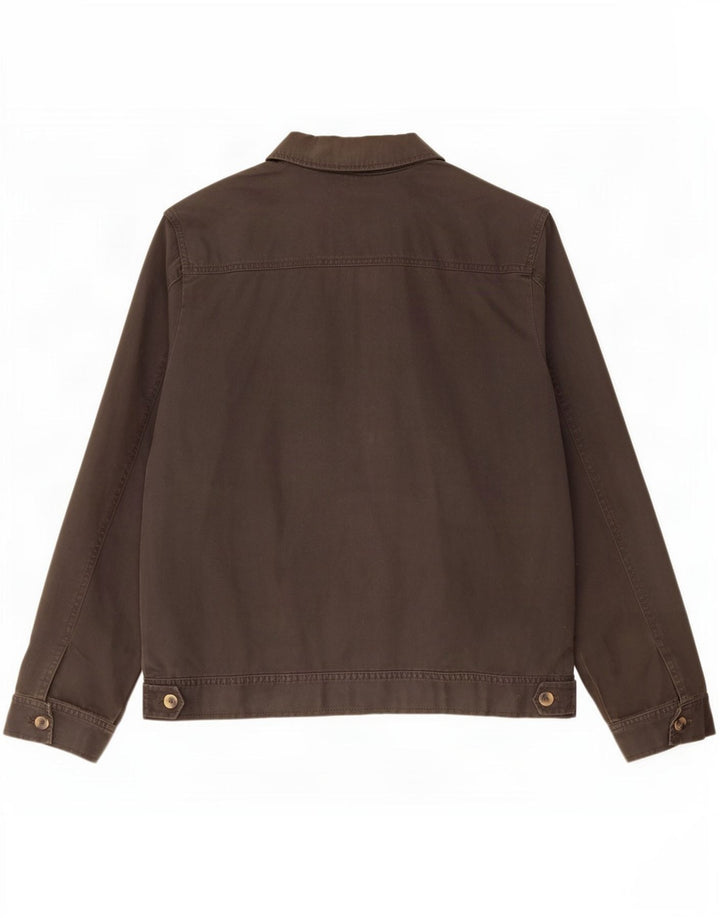 Marks & Spencer Męska niebieska kurtka bomber Harbor UK 40, duża, brązowa bawełna
