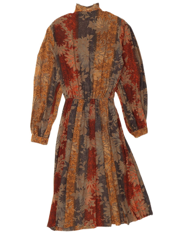 Damska sukienka maxi z długim rękawem Fiorella Rubino UK 14 Średni brązowy w kwiaty