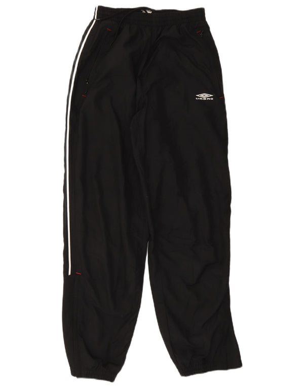 Umbro Mens Tracksuit Trousers Joggers Small Black Polyester
