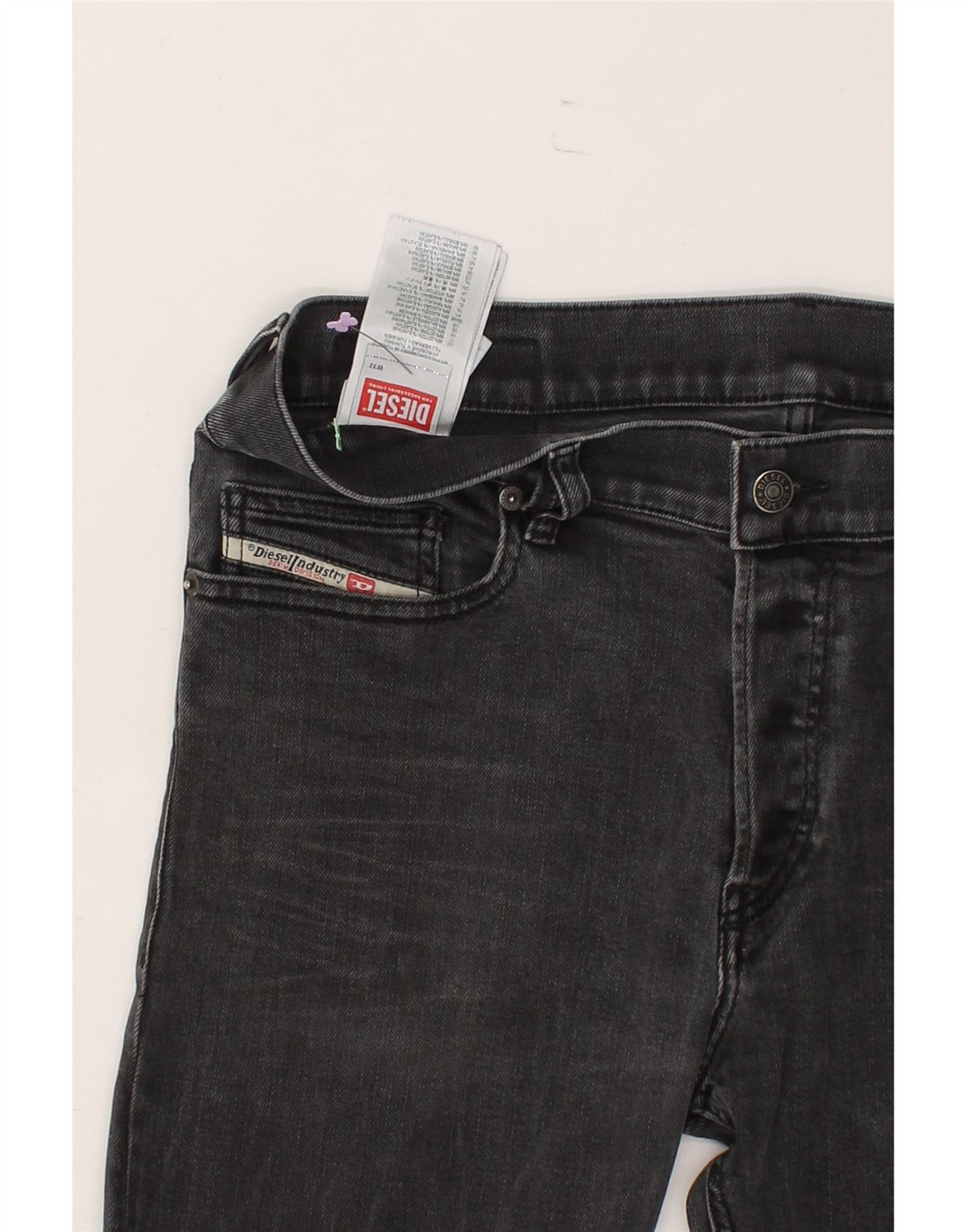 DIESEL Męskie jeansy slim W32 L32 Czarne bawełniane