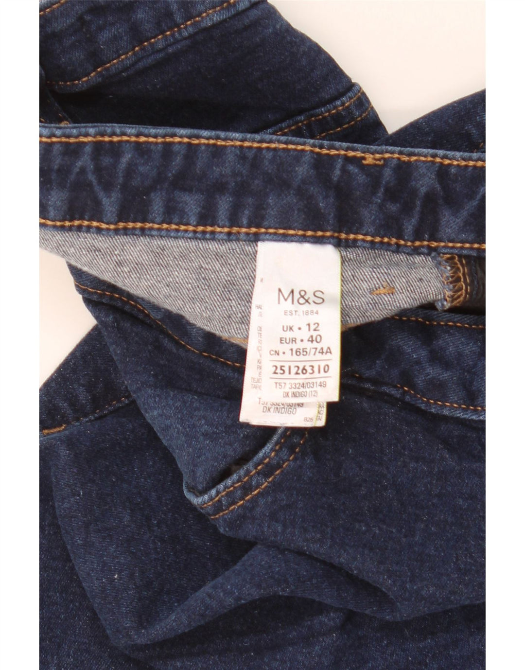 Damskie spodenki jeansowe Marks & Spencer UK 12 Medium W30 Granatowe, bawełniane