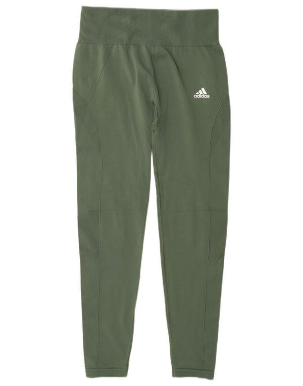 Legginsy Damskie Adidas UK 8/10 Małe Zielone Poliester