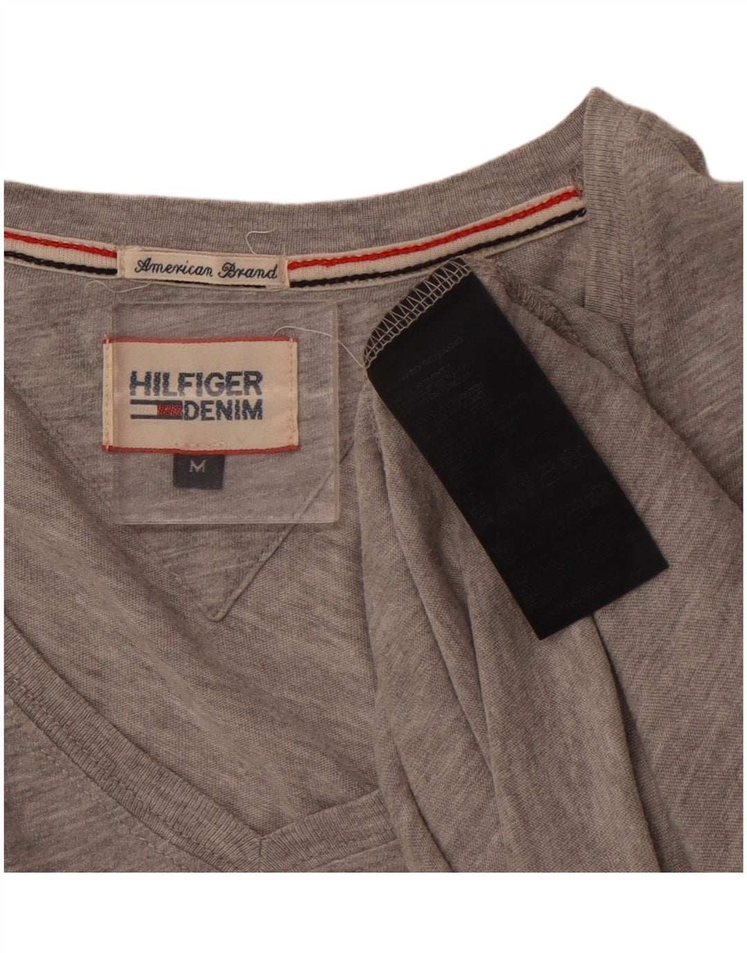 T-shirt męski TOMMY HILFIGER Średnio szary, bawełniany nakrapiany
