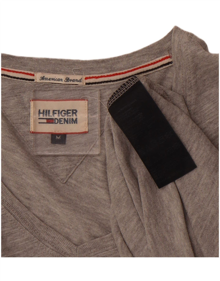 T-shirt męski TOMMY HILFIGER Średnio szary, bawełniany nakrapiany