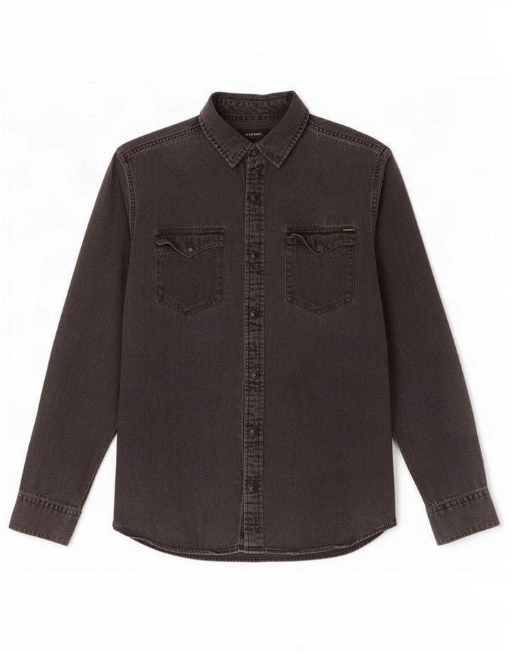 Męska koszula dżinsowa Jack & Jones, duża, szara, bawełniana