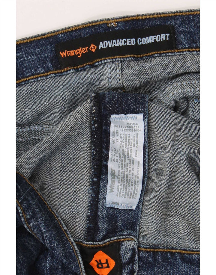 Wrangler Męskie proste dżinsy W38 L30 Niebieskie bawełniane