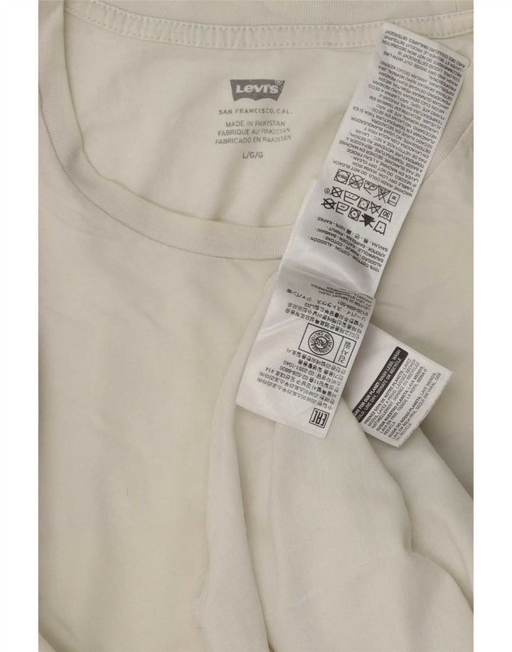 Męski T-shirt Levi's Top, duży, biały, bawełniany