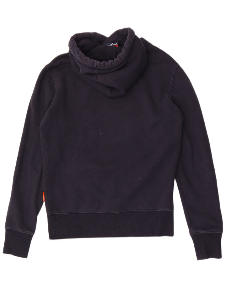 SUPERDRY Męski sweter z kapturem, średni granatowy, bawełniany
