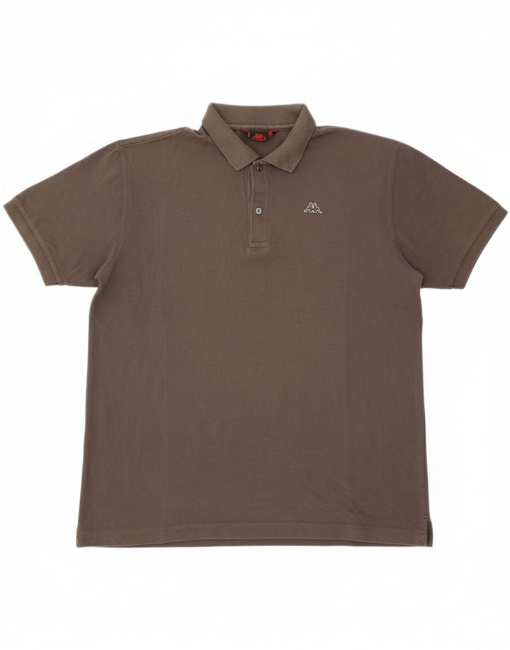 KAPPA Mens Polo Shirt XL Grey Cotton