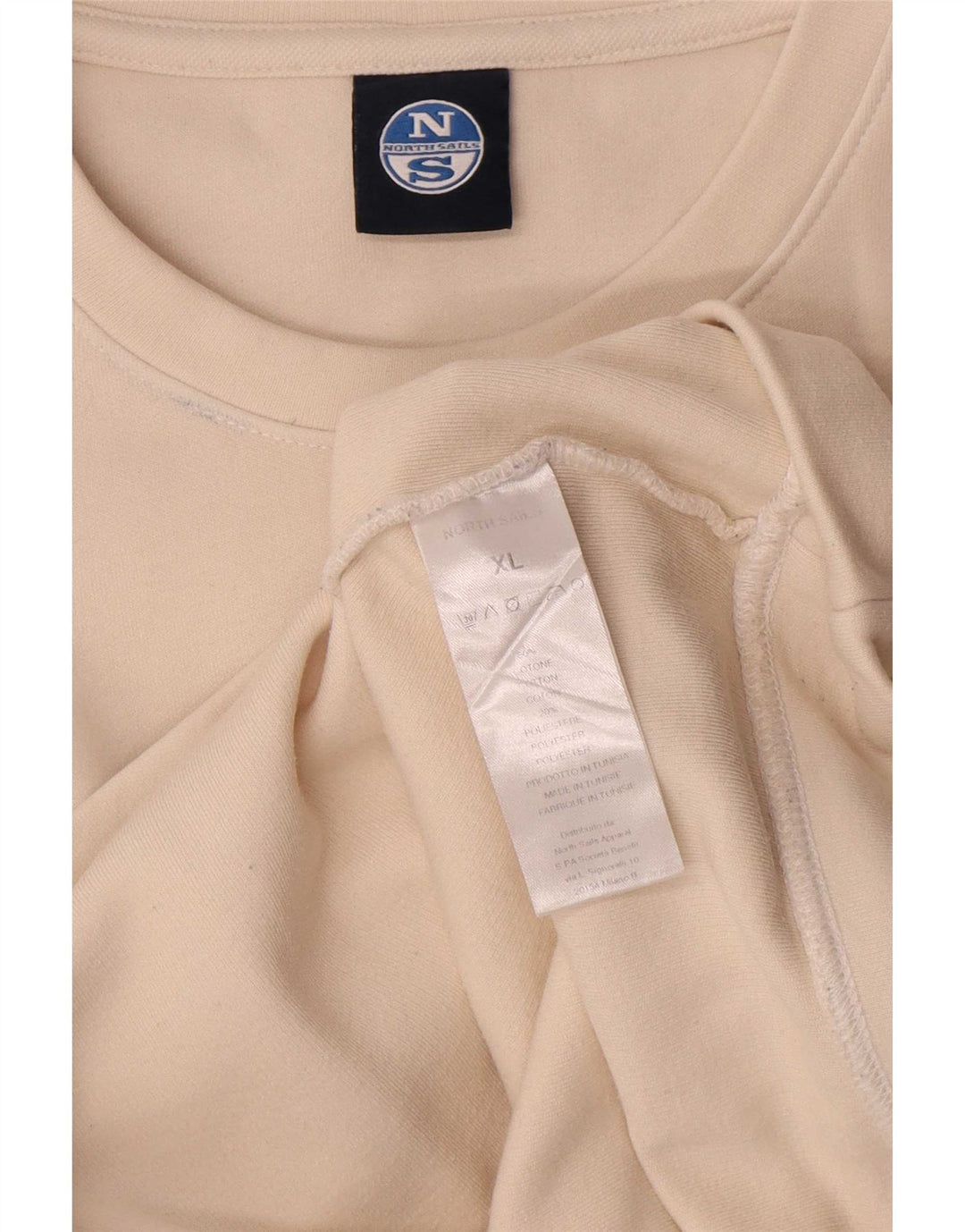 Męska bluza z grafiką North Sails XL w kolorze złamanej bieli, bawełniana