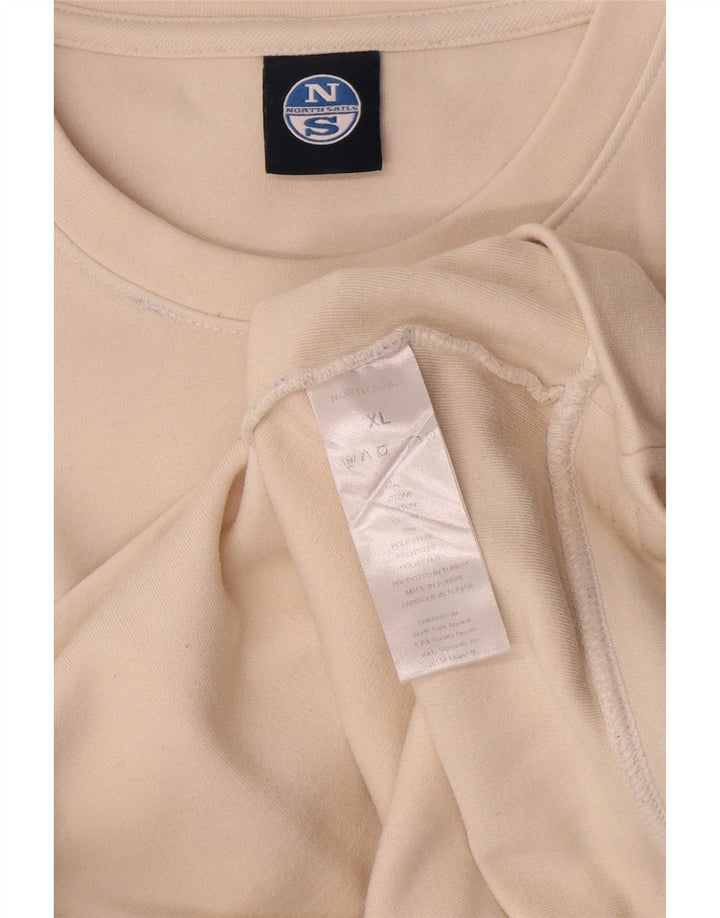 Męska bluza z grafiką North Sails XL w kolorze złamanej bieli, bawełniana