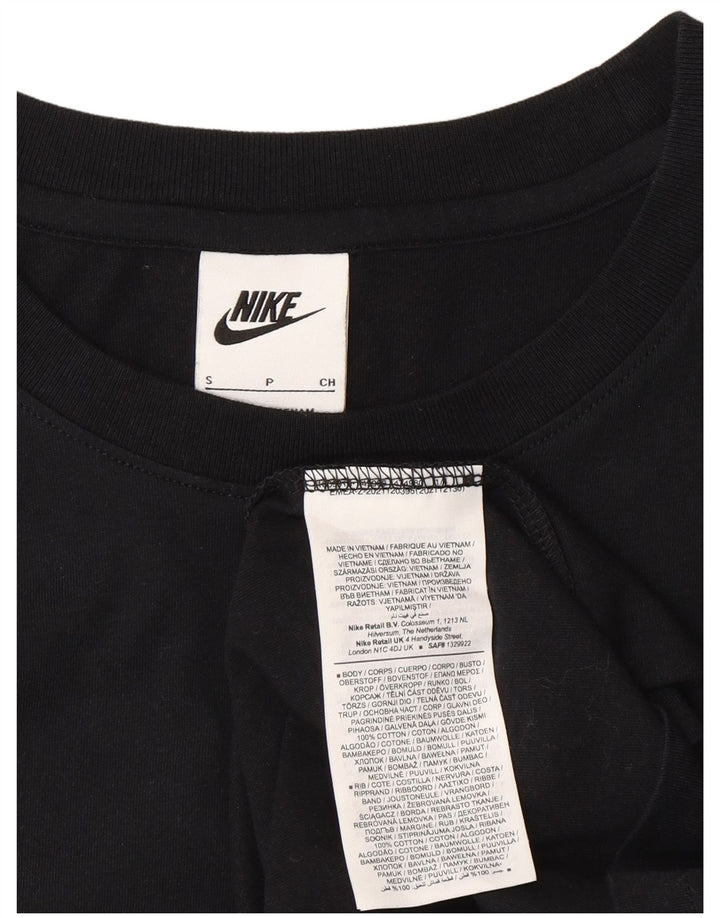 Męski T-shirt z grafiką Nike, mały, czarny, bawełniany