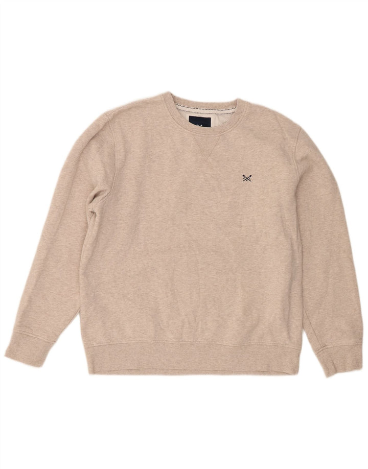 Crew Clothing Męska bluza z kapturem XL Beżowa bawełna