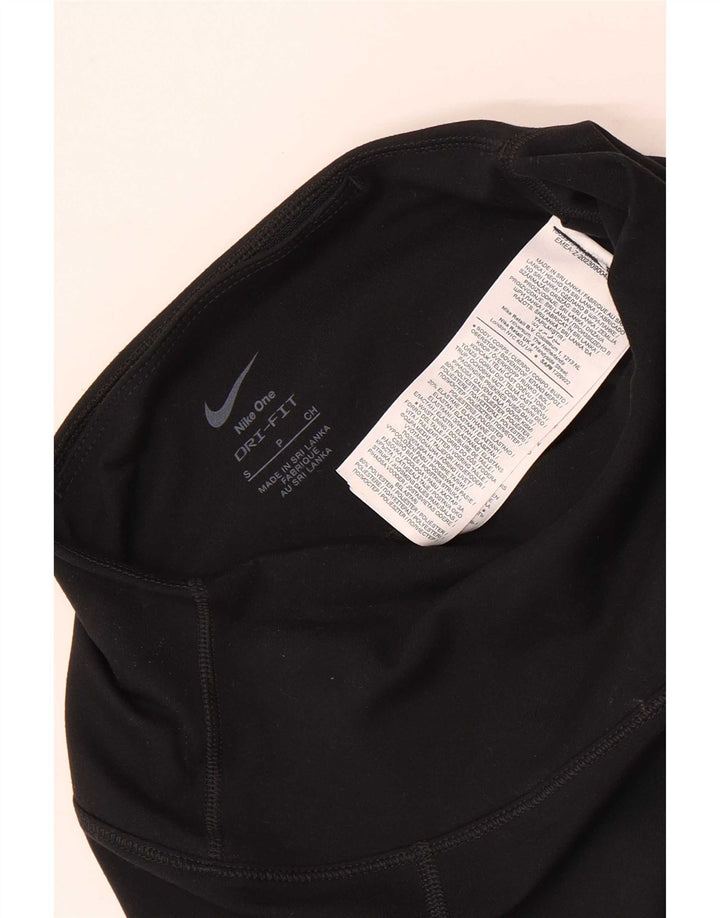 Damskie legginsy Nike Dri Fit Graphic UK 8, małe, czarne, poliestrowe