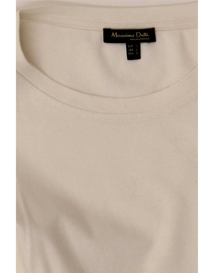 T-shirt damski Massimo Dutti Top UK 14, duży, biały
