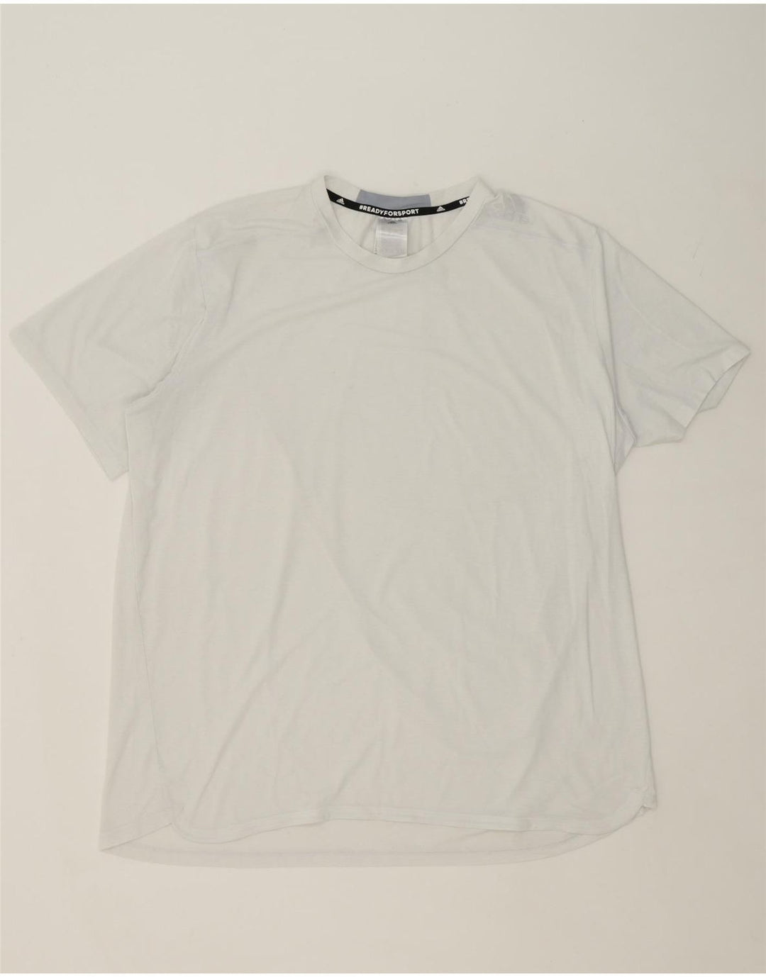 ADIDAS Mens Aeroready T-Shirt Top 2XL White Polyester Vintage Adidas and Second-Hand Adidas from Messina Hembry 
