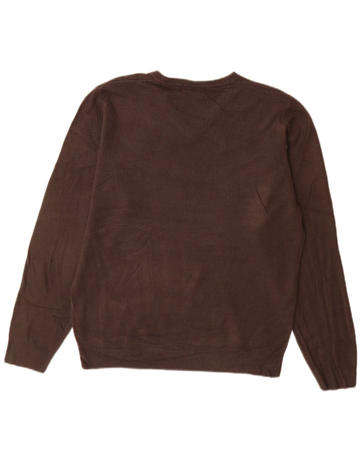Męski sweter Marks & Spencer Blue Harbor z dekoltem w kształcie litery V, średnioszary, akrylowy