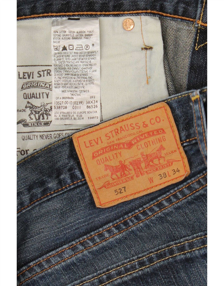 Męskie jeansy Levi's 527 Bootcut W38 L30 Granatowa bawełna