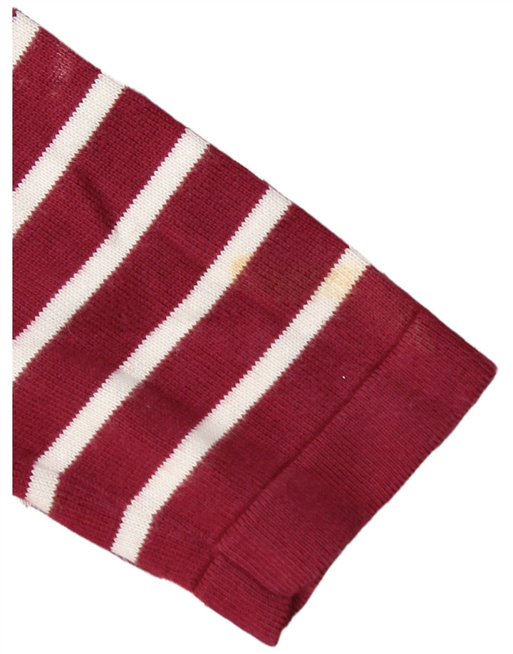 CREW CLOTHING Damska sukienka sweterkowa UK 8 Małe, bordowe, bawełniane paski