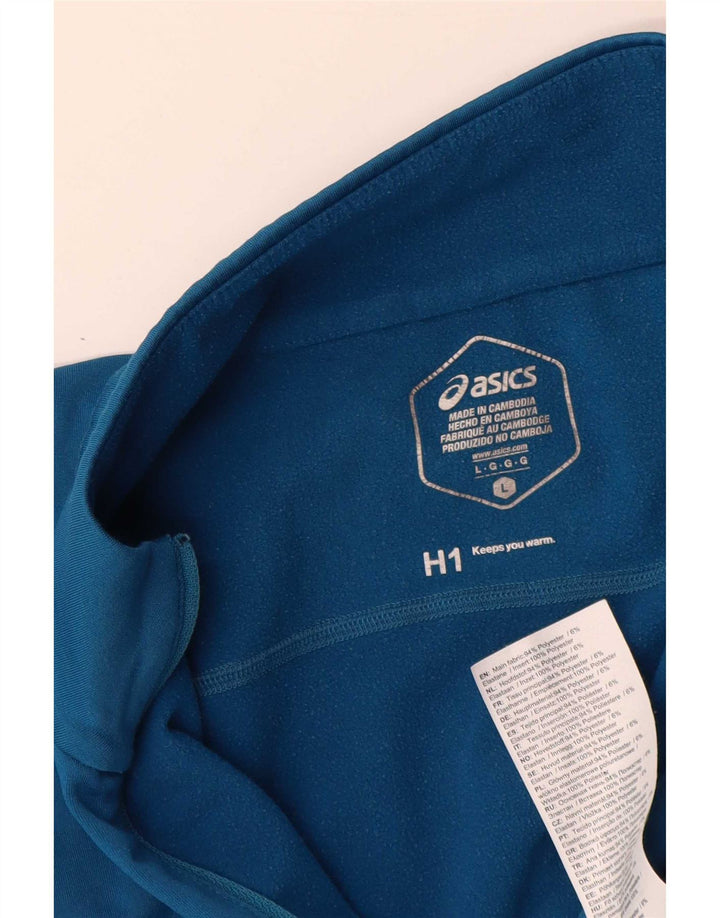 Męski sweter dresowy Asics, duży, niebieski, poliestrowy, sportowy