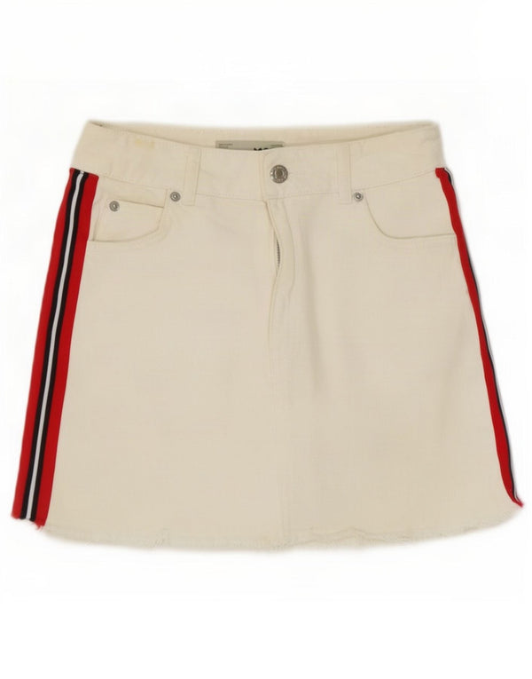 Damska spódnica jeansowa Topshop UK 6 XS W24, bawełniana w białe paski