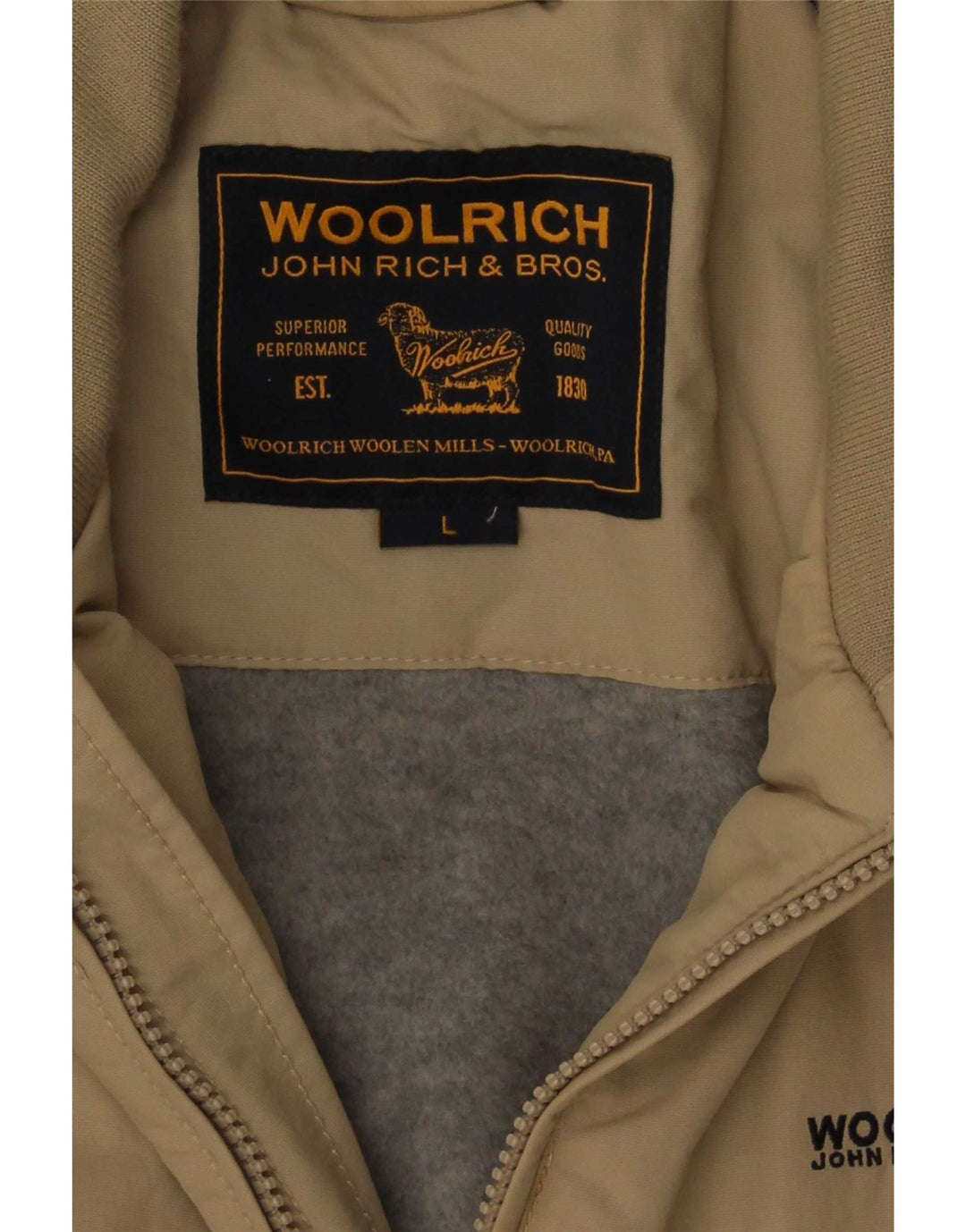 Męska kurtka bomberka Woolrich UK 40 duża beżowa