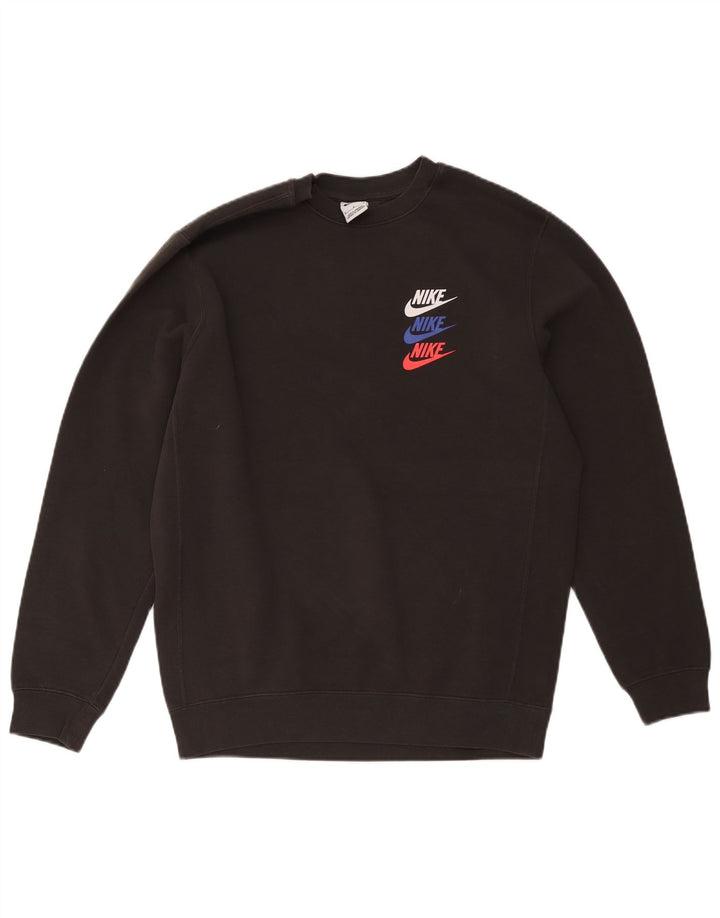Męski sweter z grafiką Nike, średni czarny poliester