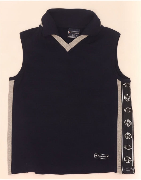 Damska koszulka polo Champion Crop Graphic UK 10 Small w kolorze granatowym