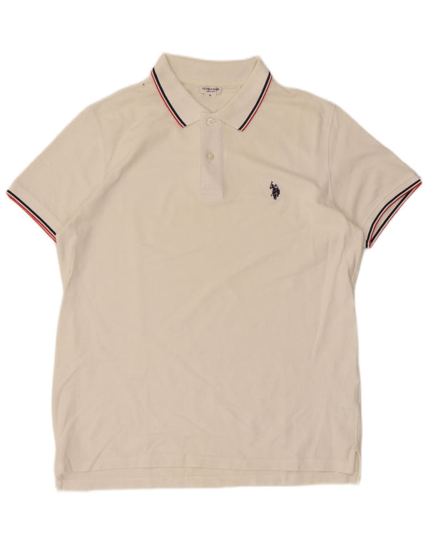 US Polo Assn. Koszula męska XL, bawełniana w białe paski
