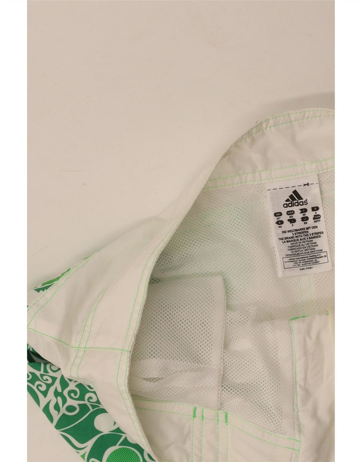 Męskie spodenki kąpielowe ADIDAS XS, biały, poliestrowy wzór paisley