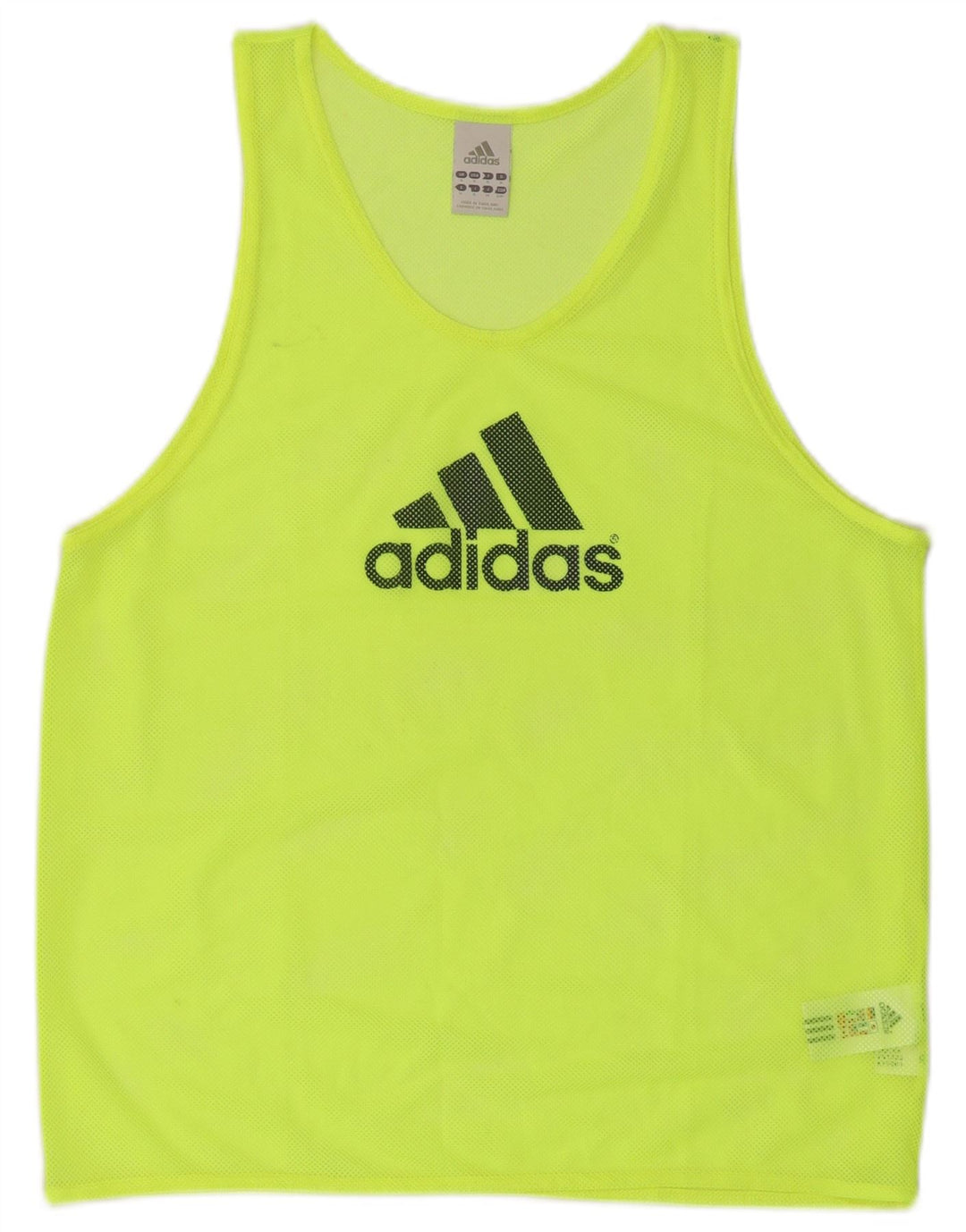 Adidas Męska kamizelka z grafiką, mała, żółta, poliester