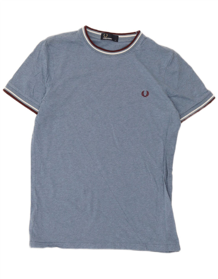 T-shirt męski Fred Perry, mały, niebieski, bawełniany