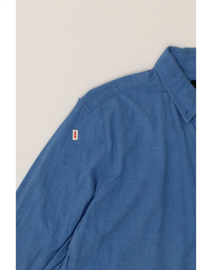 J. CREW Mens Shirt Large Blue Cotton Vintage J. Crew and Second-Hand J. Crew from Messina Hembry 