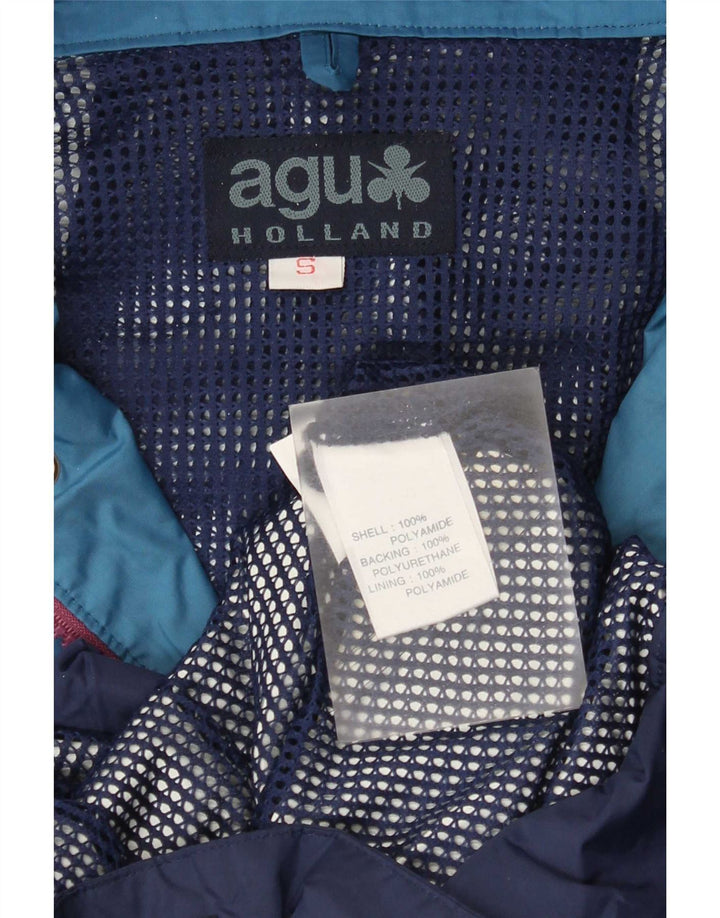 Męska kurtka przeciwdeszczowa z kapturem Agu UK 36 Small Blue Colorblock Poliamid