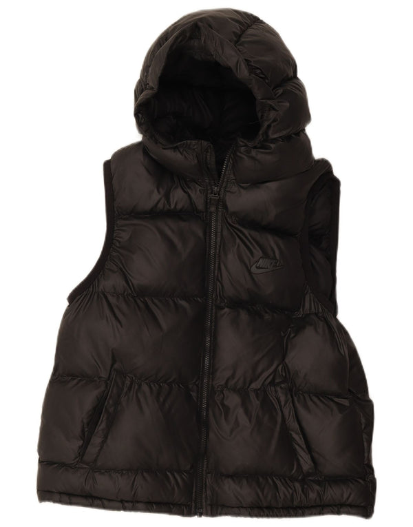 Chłopięca wyściełana kamizelka z kapturem Nike Therma-Fit 13-14 lat XL, czarna, poliestrowa