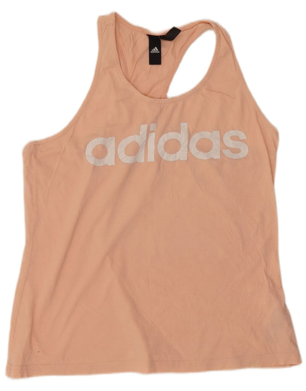 Damska kamizelka graficzna Adidas Top UK 16/18 Duża różowa bawełna