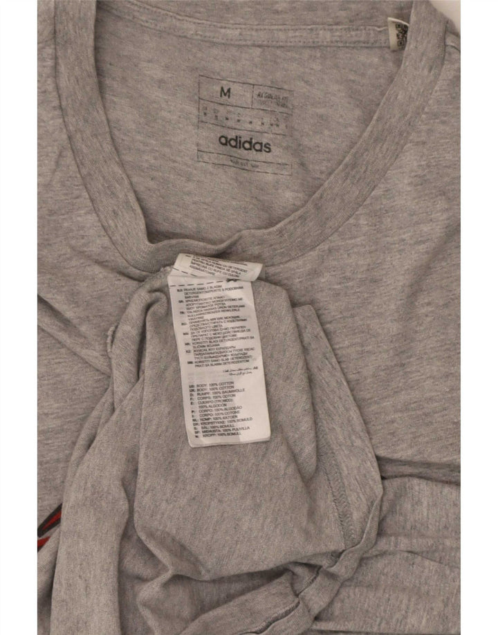 Adidas Męska koszulka z krótkim rękawem Mustangs Regular Graphic Top Medium Grey