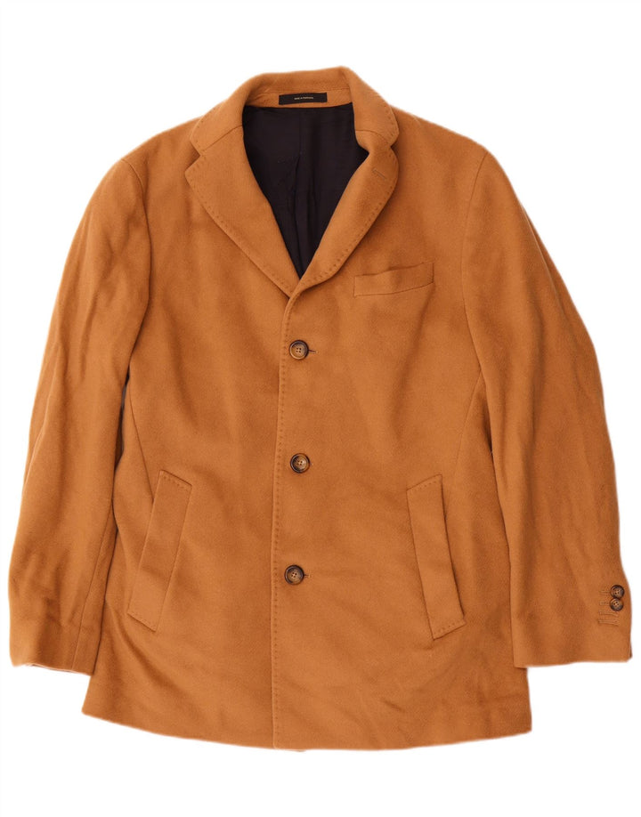 Płaszcz męski Massimo Dutti zapinany na 3 guziki EU 48 Średni beż wełniany