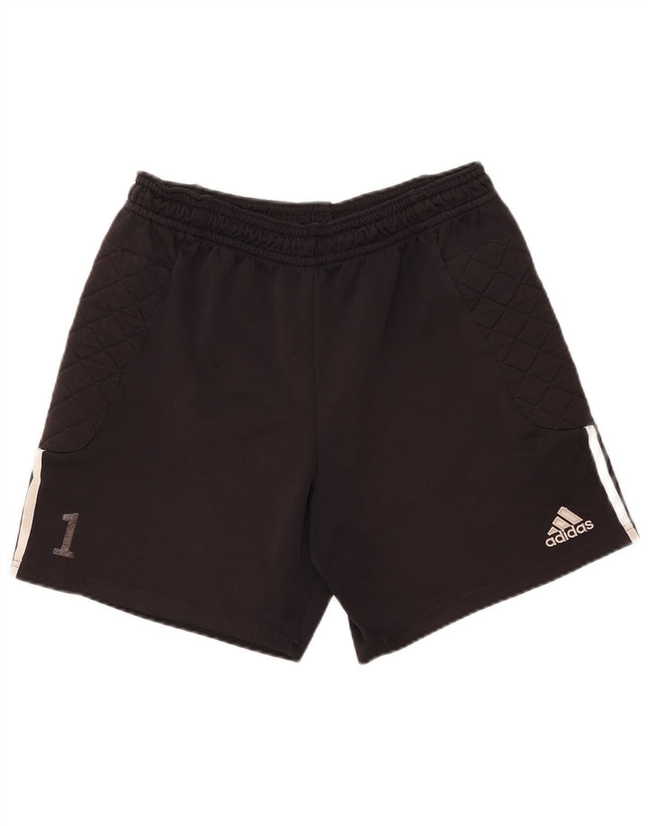 Męskie spodenki sportowe Adidas Climalite, średnie, czarne paski, poliester