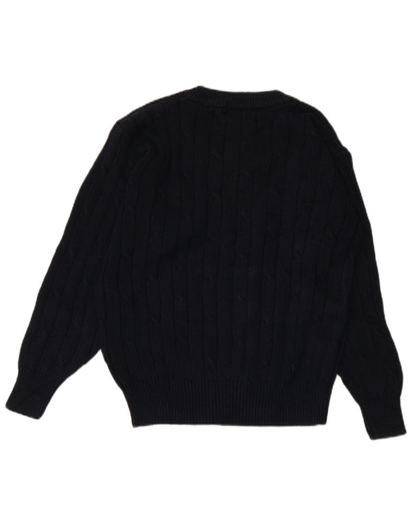 CONTE OF FLORENCE Damski sweter z dekoltem w kształcie litery V, UK 10, mały, granatowy