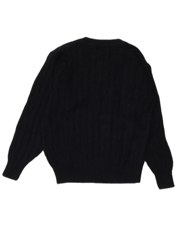 CONTE OF FLORENCE Damski sweter z dekoltem w kształcie litery V, UK 10, mały, granatowy