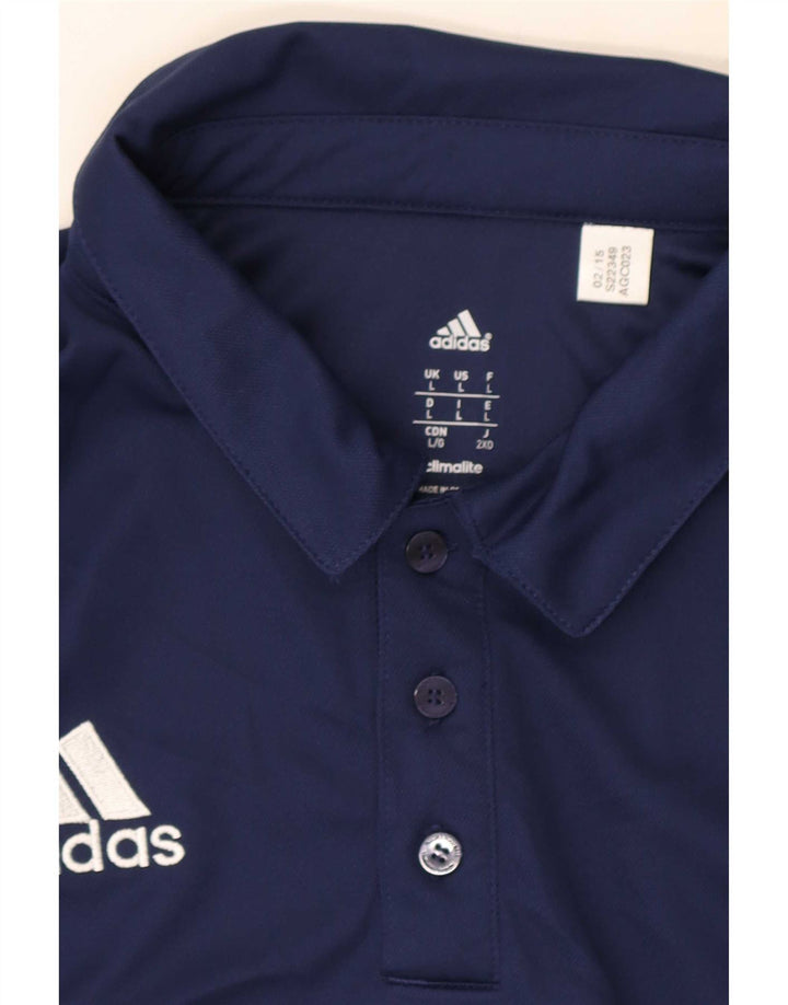 Męska koszulka polo Adidas Climalite, duża, granatowa, z poliestru