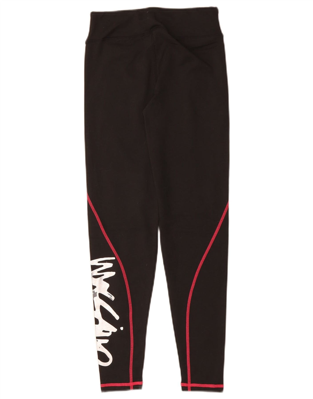 Legginsy dziewczęce MOSSIMO z grafiką 9-10 lat, czarne