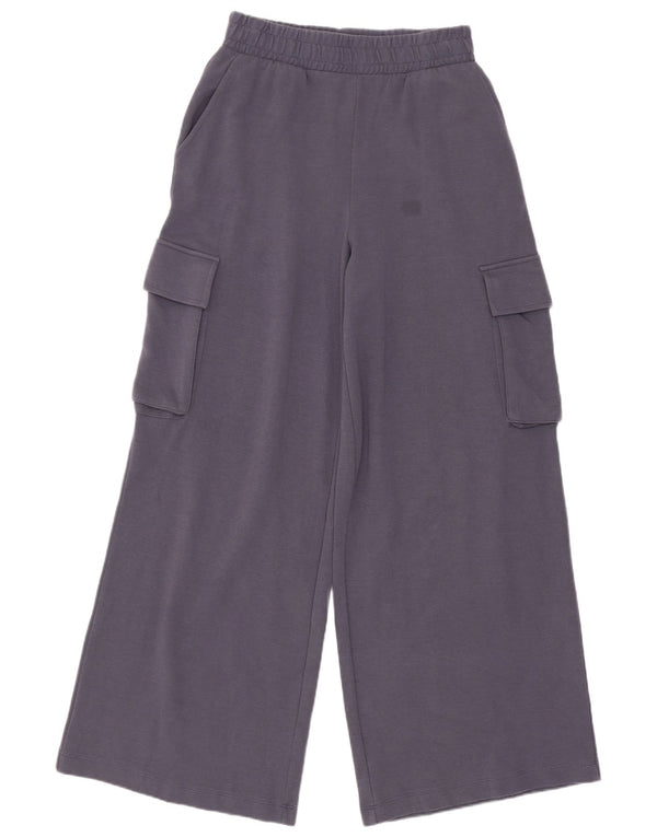 Zara Womens Cargo Tracksuit Trousers UK 8 Small Grey Cotton