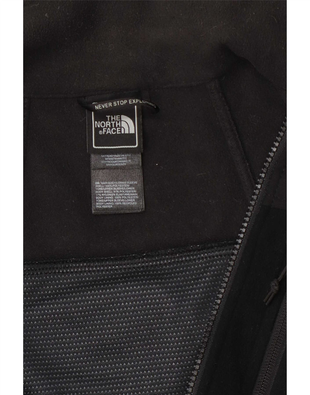 Męska kurtka przeciwdeszczowa The North Face UK 40, duża, czarna, poliestrowa z blokami kolorów