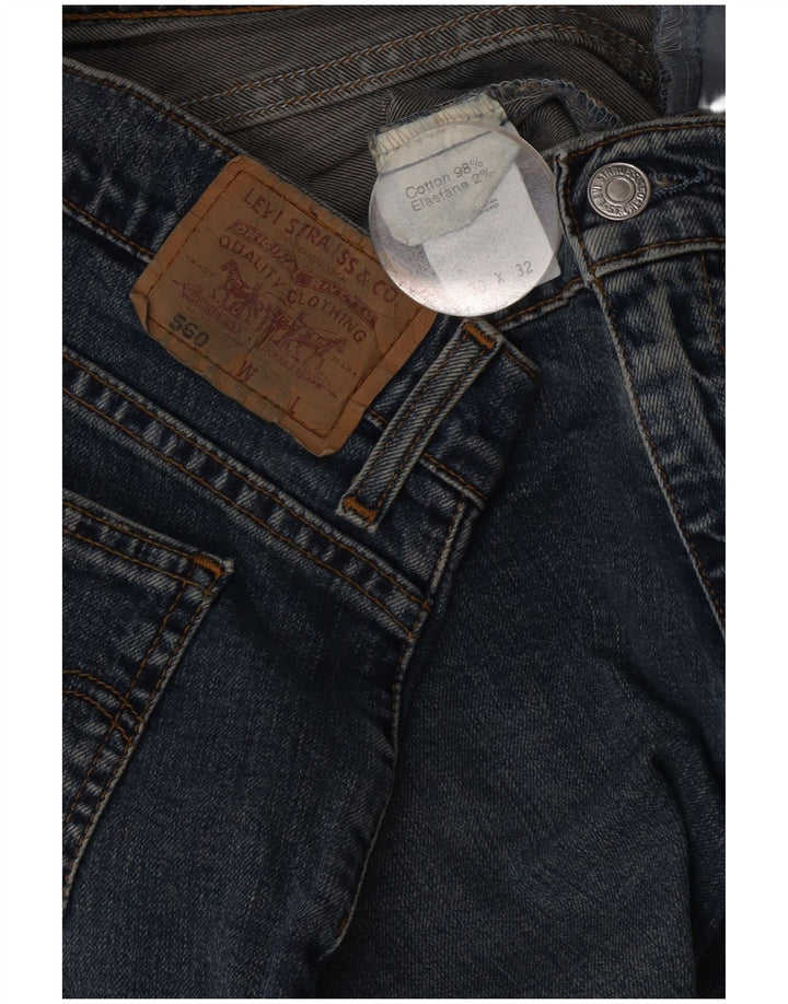 Damskie jeansy Levi's 560 Straight W30 L29 Niebieskie bawełniane